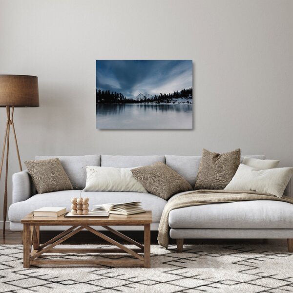 Kép - A befagyott tón (üvegen) (70x50 cm)