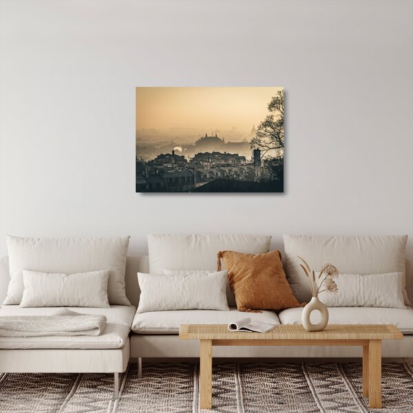 Kép - Város köd alatt (üvegen) (70x50 cm)