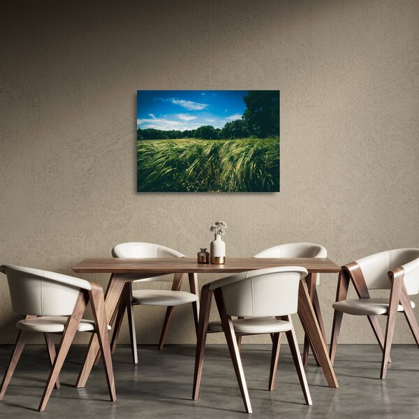 Rét és az erdő képe (üvegen) (70x50 cm)