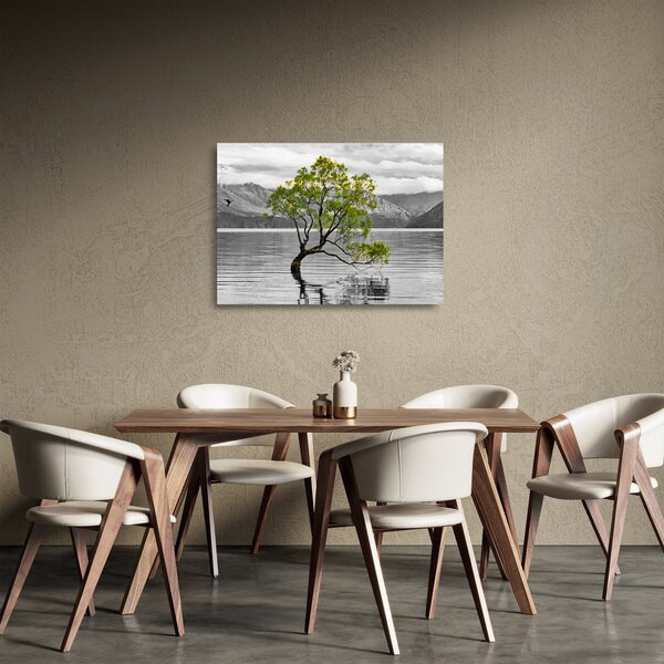 Fa képe a tó közepén (üvegen) (70x50 cm)