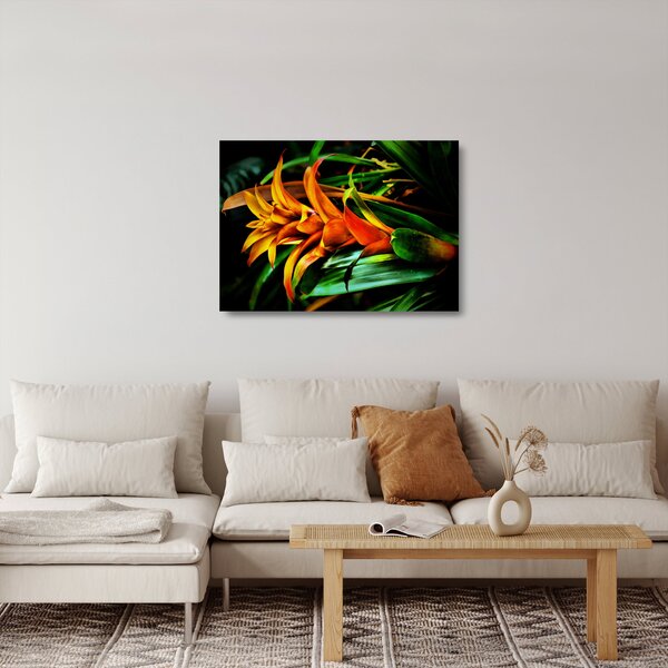 Narancssárga csokor képe (üvegen) (70x50 cm)
