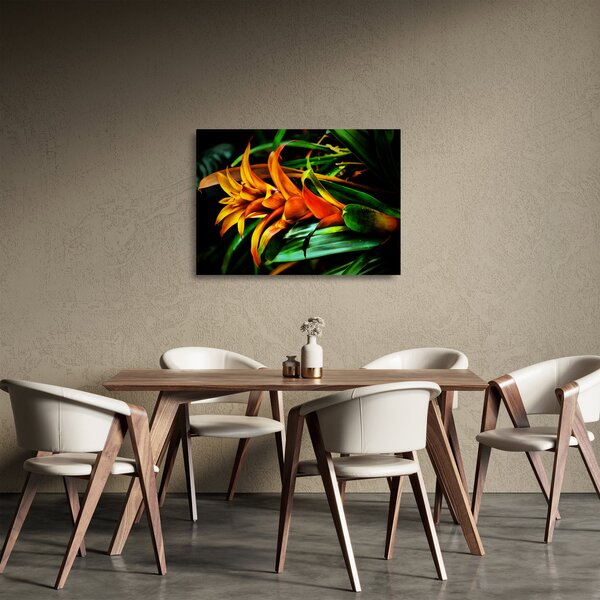 Narancssárga csokor képe (üvegen) (70x50 cm)