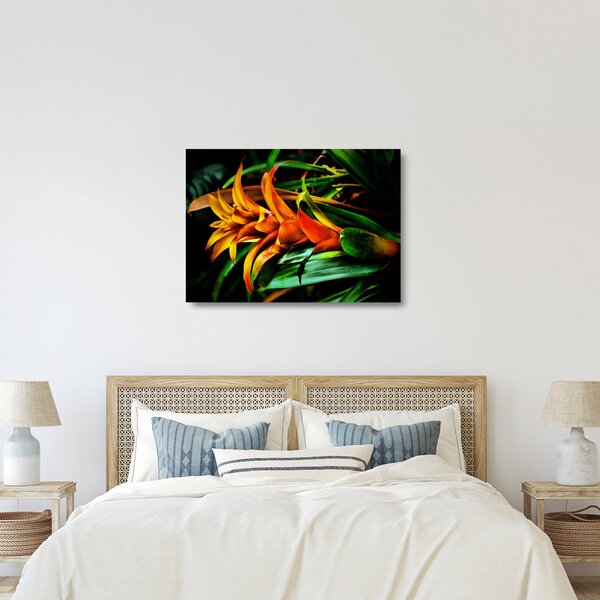 Narancssárga csokor képe (üvegen) (70x50 cm)