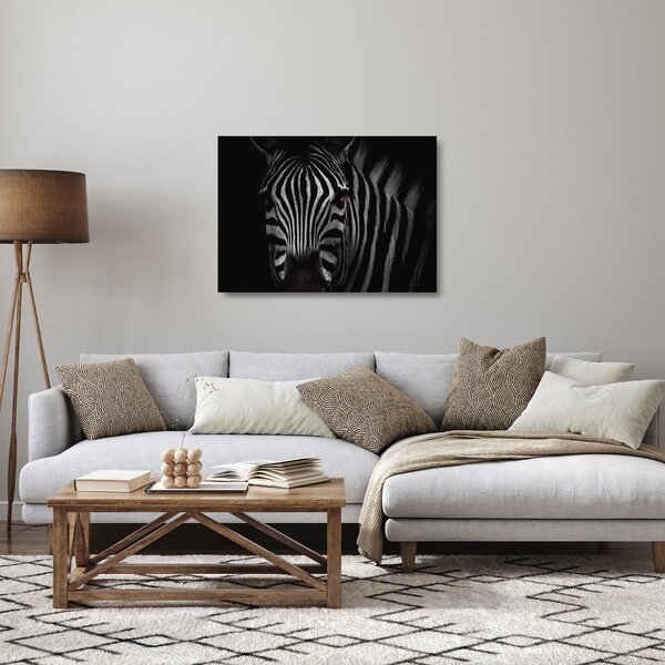 Zebra képe (üvegen) (70x50 cm)