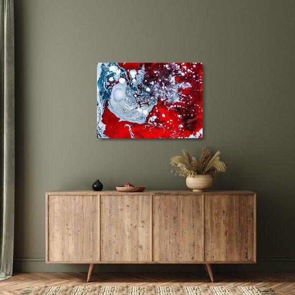 Absztrakt kép (üvegen) (70x50 cm)