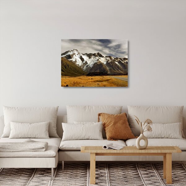 Mount Sefton, Új-Zéland képe (üvegen) (70x50 cm)