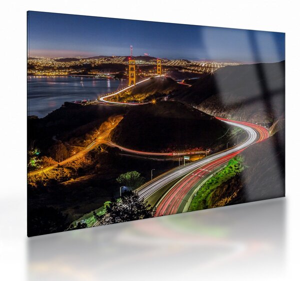 Kép - Golden Gate Bridge (üvegen) (70x50 cm)