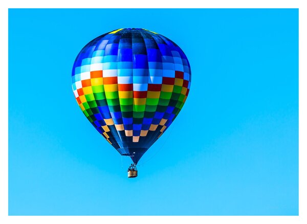Kép - Hőlégballon (üvegen) (70x50 cm)