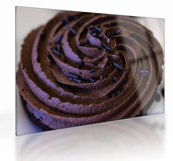 Kép - Csokoládé Cupcake (üvegen) (70x50 cm)