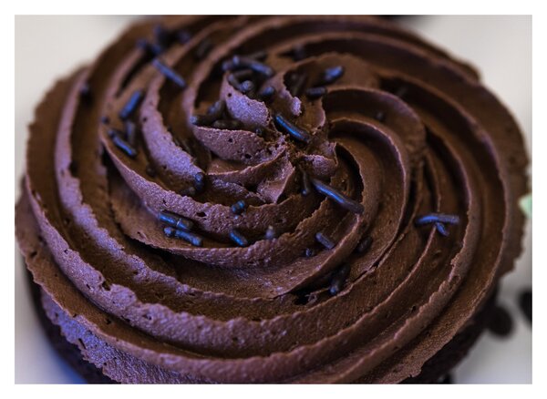 Kép - Csokoládé Cupcake (üvegen) (70x50 cm)