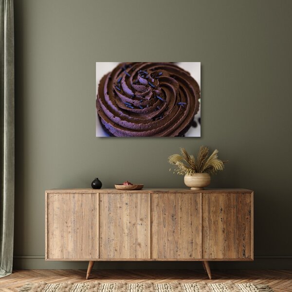 Kép - Csokoládé Cupcake (üvegen) (70x50 cm)