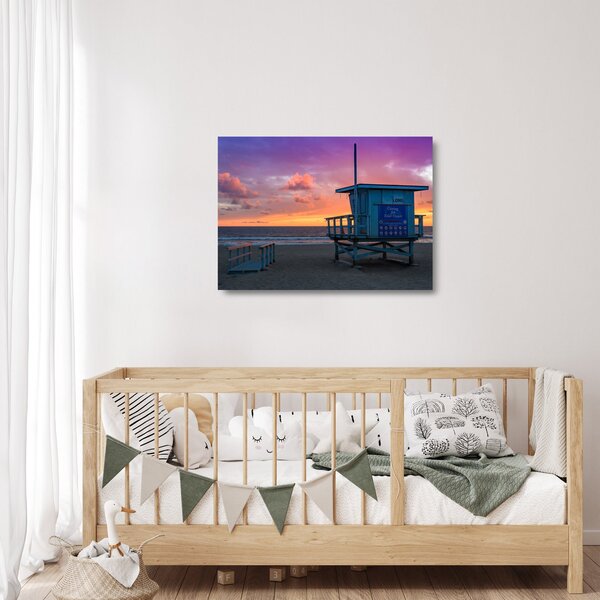 Kép a Santa Monicai strandtól (üvegen) (70x50 cm)