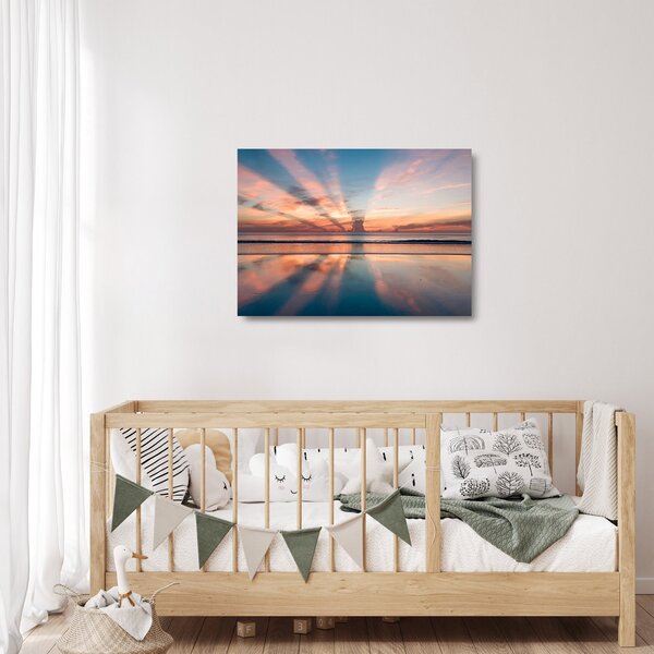 Nap sugarak képe Dayton Beach felett (üvegen) (70x50 cm)