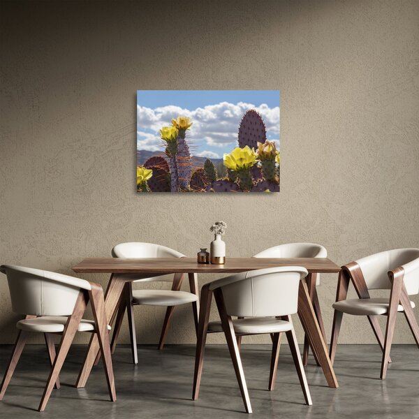 Fügekaktusz képe (üvegen) (70x50 cm)