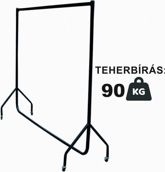 182cm Fekete Ipari Ruhatartó Sztender