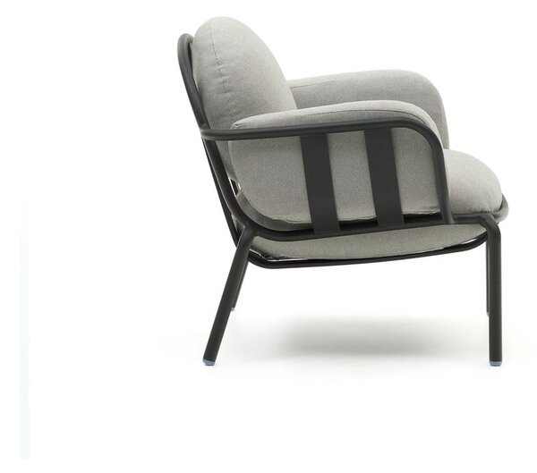 Világosszürke fém kerti fotel Joncols – Kave Home