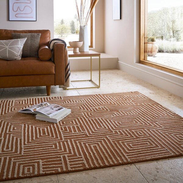 Terrakotta színű szőnyeg 120x170 cm Kylo – Flair Rugs