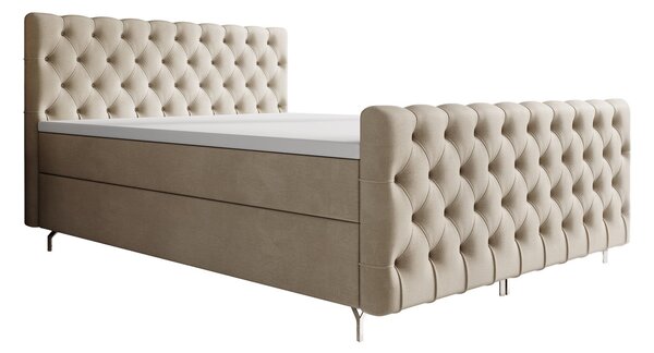 ADRIA PLUS kárpitozott ágy 180x200 tárolóhellyel - bézs