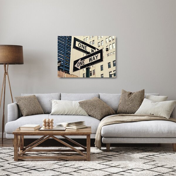 Kép - New York ONE WAY (üvegen) (70x50 cm)