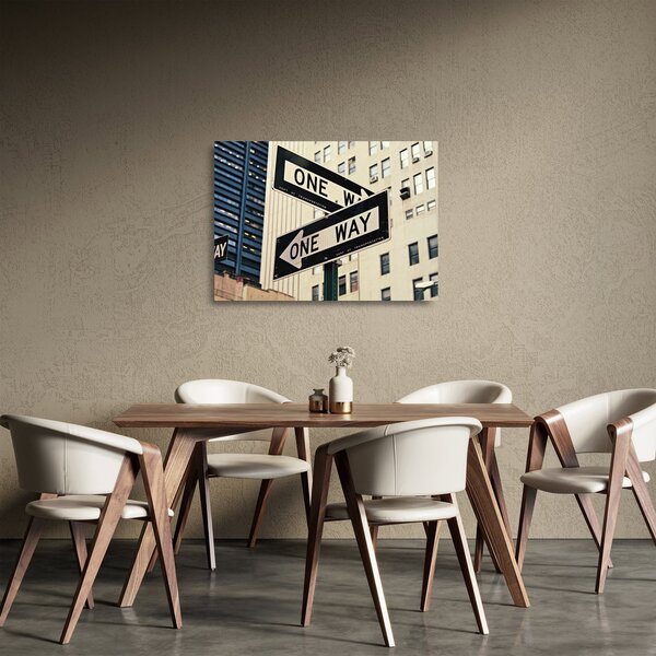 Kép - New York ONE WAY (üvegen) (70x50 cm)