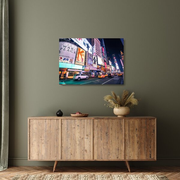 Kép - New York Theater District (üvegen) (70x50 cm)