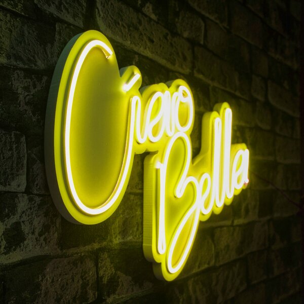 Ciao Bella - Yellow Dekoratív műanyag LED világítás 45x2x32 Sárga