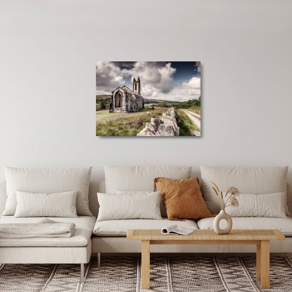 Kép - Ír templom (üvegen) (70x50 cm)