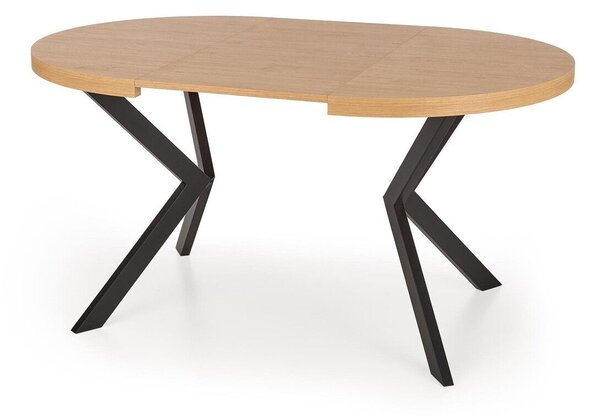 Asztal Houston 1495, 76cm, Fekete, Arany tölgy