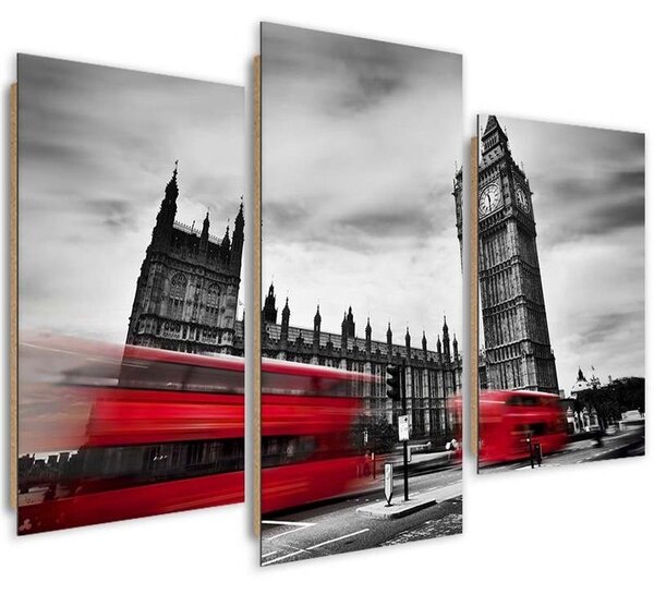 3 részes kép Buszok Londonban