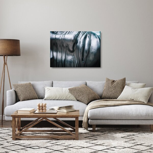 Kép - Acél arc (üvegen) (70x50 cm)