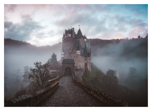 Kép - Eltz-kastély, Németország (üvegen) (70x50 cm)