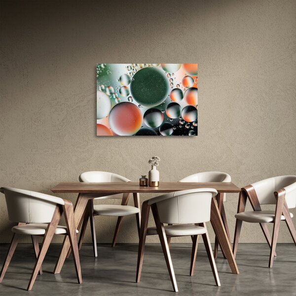 Absztrakt kép - buborékok (üvegen) (70x50 cm)