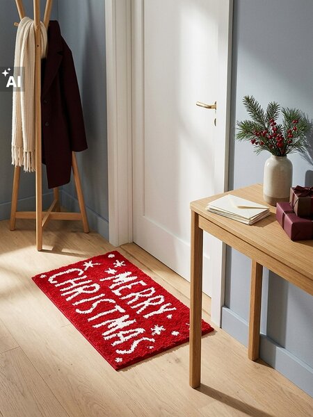 Sinsay - Karácsonyi fürdőszobaszőnyeg Merry Christmas felirattal - piros