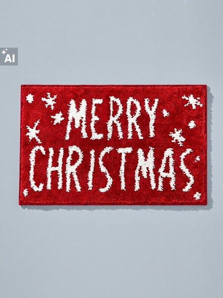 Sinsay - Karácsonyi fürdőszobaszőnyeg Merry Christmas felirattal - piros