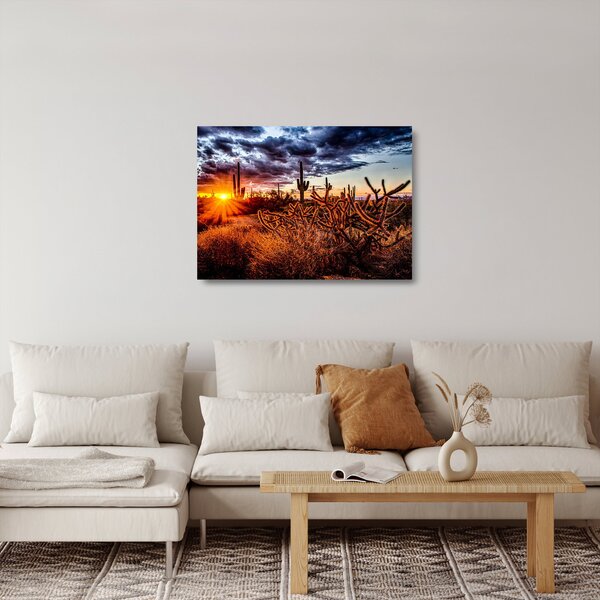 Kép - Arany sivatagi óra (üvegen) (70x50 cm)