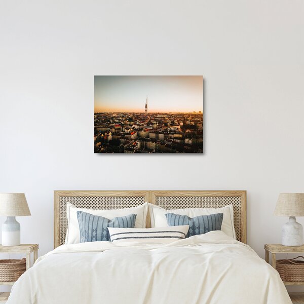 Naplemente Zizkov felett (üvegen) (70x50 cm)