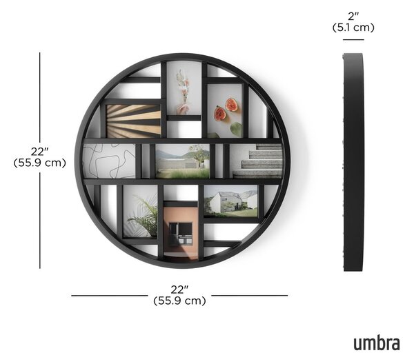 Fekete műanyag fali képkeret Luna – Umbra