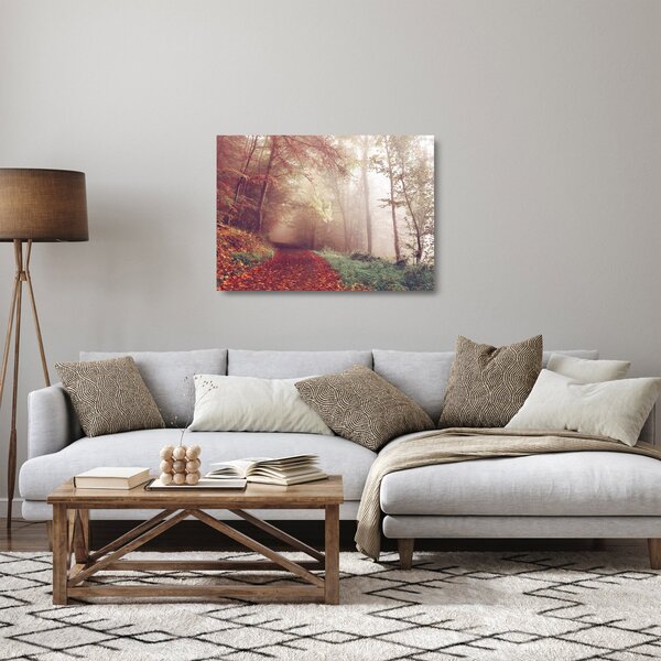 Kép - Őszi séta az erdőben (üvegen) (70x50 cm)