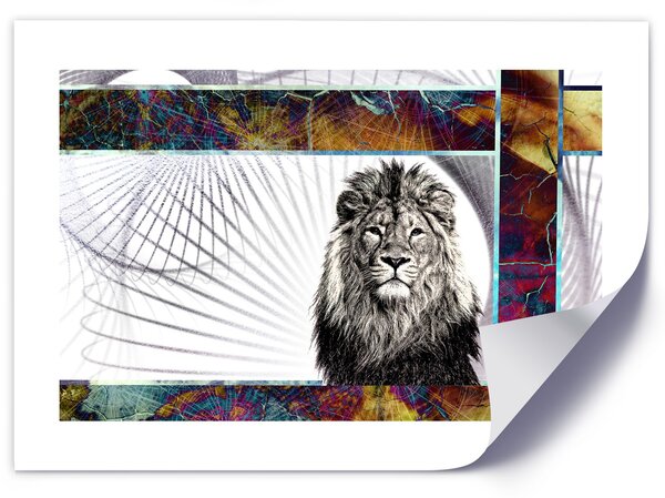 Poszter Majestic oroszlán A keret színe: Keret nélkül, Méretek: 100 x 70 cm