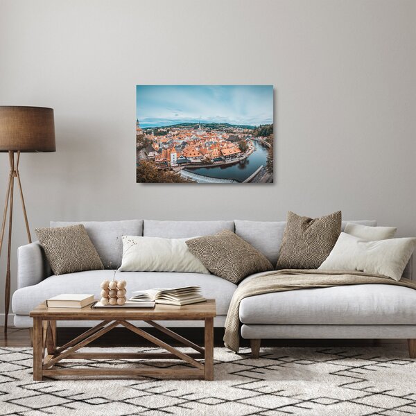 Kép - Cseh Krumlov (üvegen) (70x50 cm)