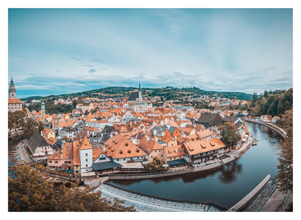 Kép - Cseh Krumlov (üvegen) (70x50 cm)