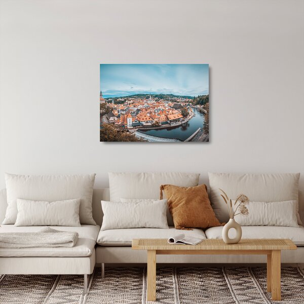 Kép - Cseh Krumlov (üvegen) (70x50 cm)
