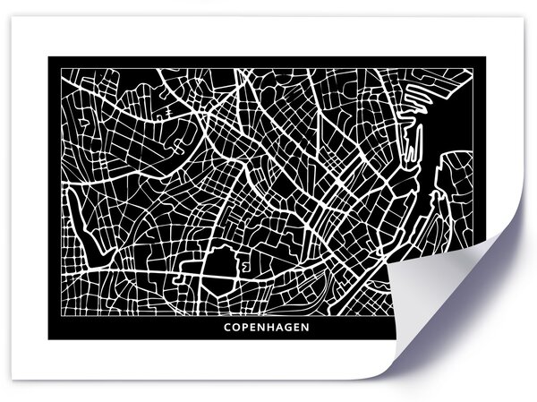 Gario Poszter Koppenhága városrendezési terve A keret színe: Keret nélkül, Méret: 30 x 20 cm