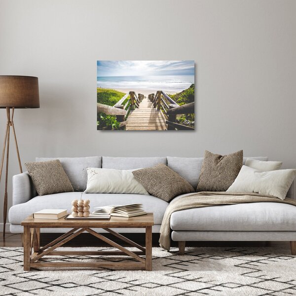 Kép - Bejárat a strandra (üvegen) (70x50 cm)