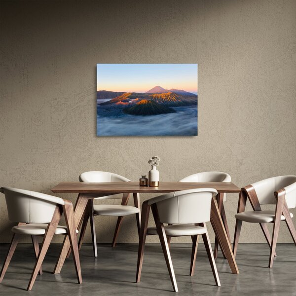 Kép a Bromo-hegyről Indonéziában (üvegen) (70x50 cm)