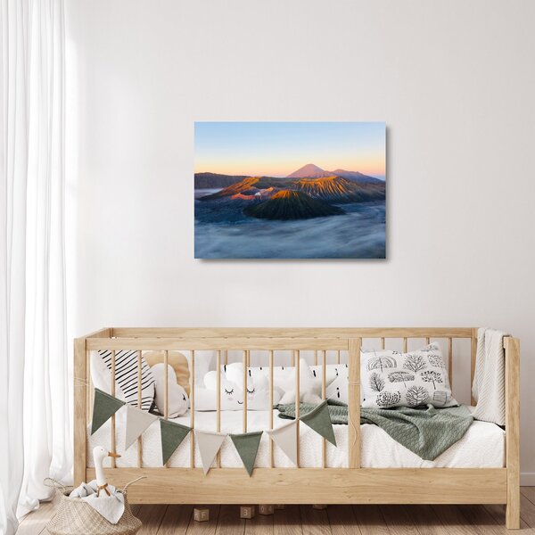 Kép a Bromo-hegyről Indonéziában (üvegen) (70x50 cm)