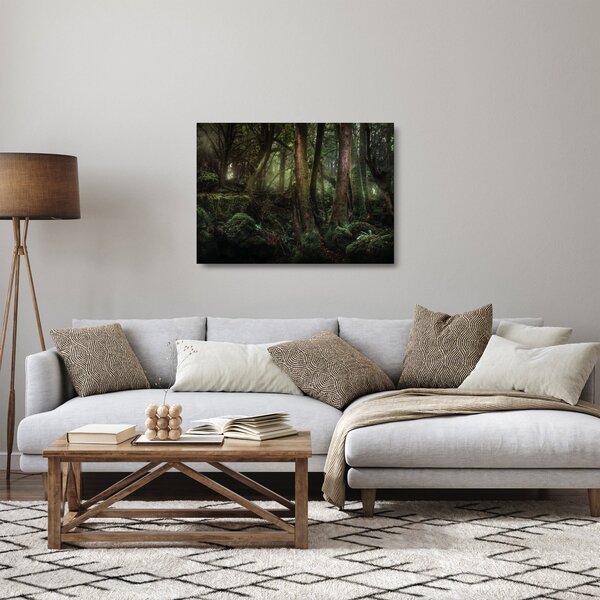 Kép - Titokzatos erdő (üvegen) (70x50 cm)