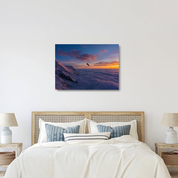 Kép naplementekor, Mt. blanc (üvegen) (70x50 cm)