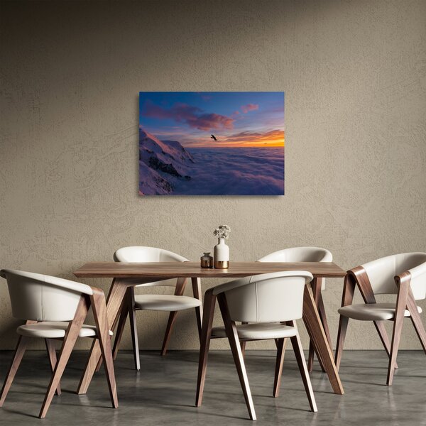 Kép naplementekor, Mt. blanc (üvegen) (70x50 cm)