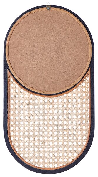 Falitükör BALEAL 30 cm 56 cm Rattan Természetes
